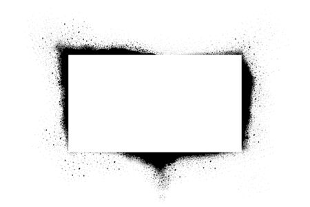 Black grunge with frame vector, Collection of Grunge background, Spray Paint Elements, Black splashes set, Dirty artistic design elements, ink brush strokes, Vector illustration.のイラスト素材
