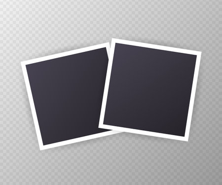 Set of vintage photo frame with adhesive tape. Vintage style. Vector illustration with adhesive tapes.のイラスト素材