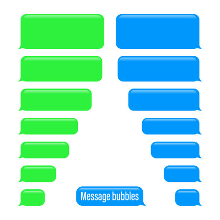 Flat Messages Bubbles. Chat interface. Message bubblesのイラスト素材