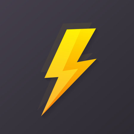 Lightning bolt flat icons set.のイラスト素材