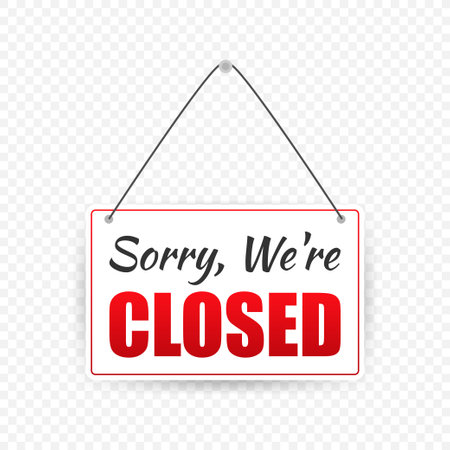 Closed Store Sign. Door sign.のイラスト素材