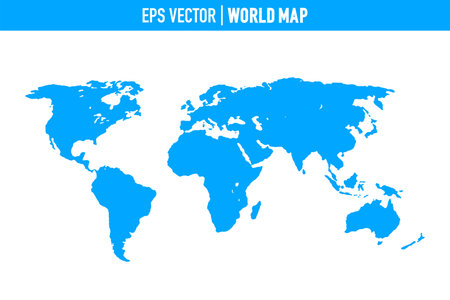 World map vector, isolated on white background. Flat Earth, gray map template for web site pattern.のイラスト素材