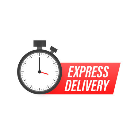 Express delivery icon for apps and website. Delivery concept. Vector illustration. Flat design.のイラスト素材