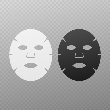 Facial Mask Cosmetics Packaging. Package design for face mask on white background.のイラスト素材