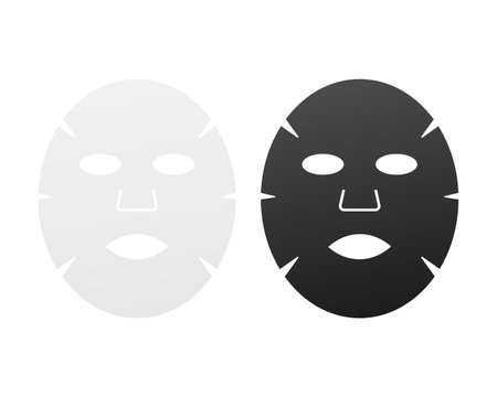 Facial Mask Cosmetics Packaging. Package design for face mask on white backgroundのイラスト素材