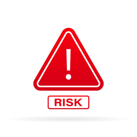 Medium Risk Speedometer. Risk control concept presentationのイラスト素材