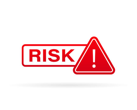 Medium Risk Speedometer. Risk control concept presentationのイラスト素材