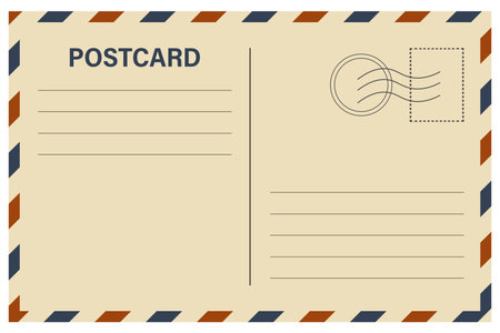 Vector postcard with white paper textureのイラスト素材