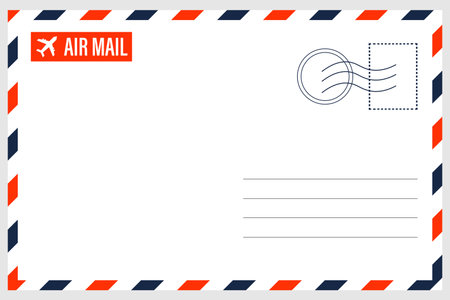 Airmail Envelope Border - Vector Illustrationのイラスト素材