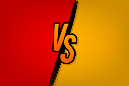 Versus vs letters for sports and fight competition. Battle versus match, game concept competitive vs. Vector illustrationのイラスト素材