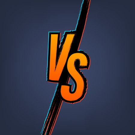 Versus vs letters for sports and fight competition. Battle versus match, game concept competitive vs. Vector illustrationのイラスト素材