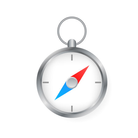 Compass on a white background. Vector Illustration.のイラスト素材