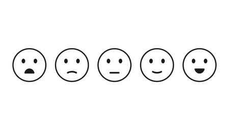 Feedback vector concept. Rank, level of satisfaction rating. Vector illustration.のイラスト素材