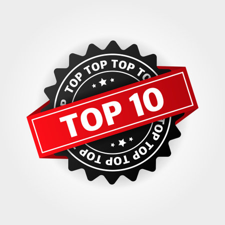 Top 5. Best ten list on white backgroundのイラスト素材