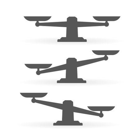 Scales, Flat design, Libra, vector illustration isolated on white background.のイラスト素材