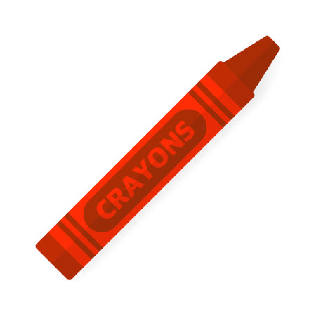 Vector colorful Crayons. Art Set Kids School craft art supply graphics. Vector illustrationのイラスト素材