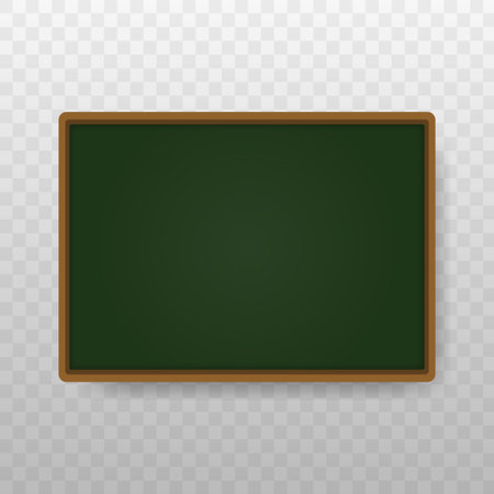 Green chalkboard. Back to school at a green school board. Vector illustrationのイラスト素材