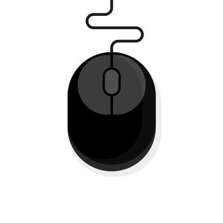 Computer mouse icon on a white background. Vector illustrationのイラスト素材