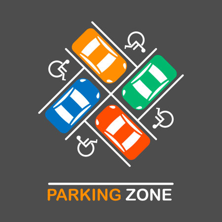 Parking design over gray background. Vector illustrationのイラスト素材