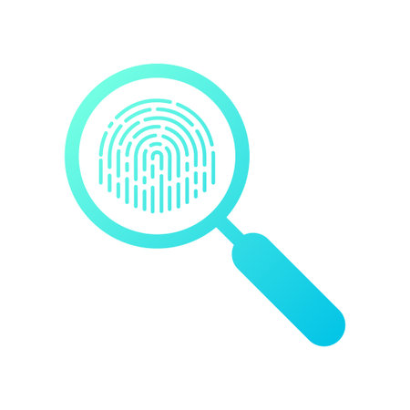 Touch ID - vector illustration. Smartphone with fingerprint isolated on a white backgroundのイラスト素材