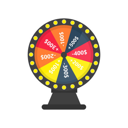Wheel of fortune object isolated on white backgroundのイラスト素材