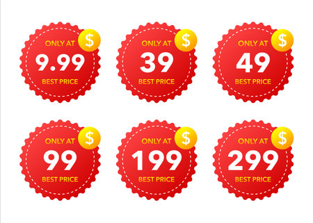 Flat sale only discount tag for promo design. Poster design. Vector illustrationのイラスト素材