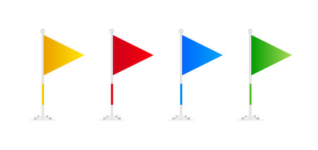 Start finish flag and banner for concept design. Illustration concept. Vector illustrationのイラスト素材