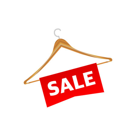 Sale shop hanger. Business banner. Vector illustrationのイラスト素材