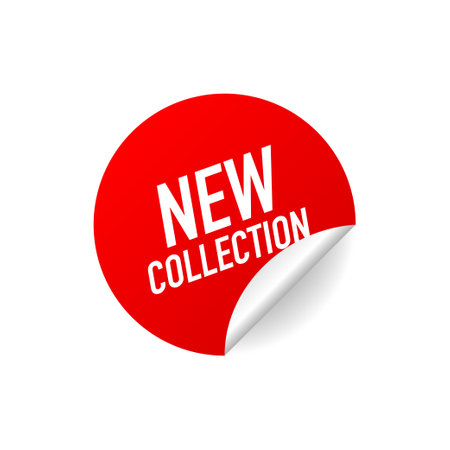 Modern 3d business template with red new collection business banner on white background for promotion design. 3d illustration. Modern design. Vector illustrationのイラスト素材