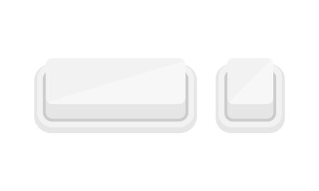 3D flat button on white background. Flat design. Template concept. Vector illustrationのイラスト素材