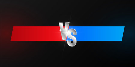 Versus vs letters for sports and fight competition. Battle vs match.のイラスト素材