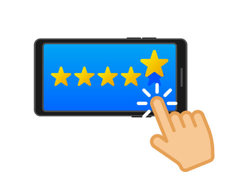 Online survey concept. Customer service. Social icon. Customer review ratingのイラスト素材