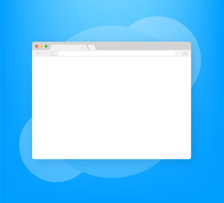 Browser window vector illustration. Browser or web browser in flat style. Window concept internet browserのイラスト素材