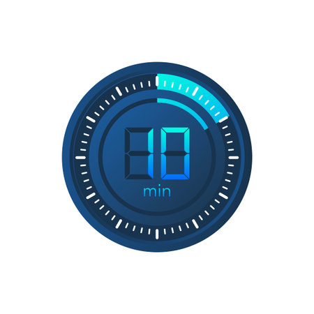 The 10 minutes, stopwatch vector icon. Stopwatch icon in flat style on a white background. Vector...