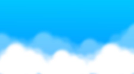 Set of blue sky, clouds. Cloud icon, cloud shape. Vector design element for logo, web and print.のイラスト素材
