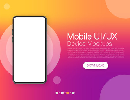Vector design template. Vector ui design screen. Symbol, sign. Ui interface. Web page template.のイラスト素材