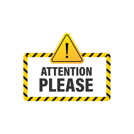 Attention please concept vector illustration of important announcement.のイラスト素材