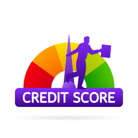 Credit score concept icon. Document concept.Vector illustration designのイラスト素材