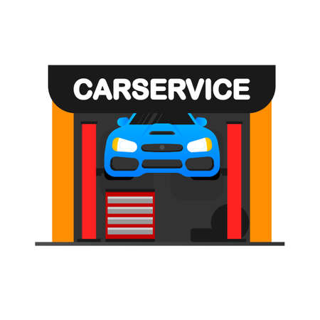 Abstract infographic with carwash flat illustration. High pressure washer. Vector bannerのイラスト素材