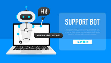Chatbot icon concept, chat bot or chatterbot. Robot Virtual Assistance Of Website Or Mobile Applications. Vector illustrationのイラスト素材