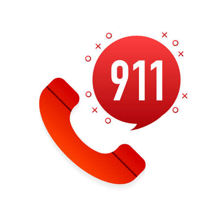 Emergency flat design. Vector illustration on white background.のイラスト素材