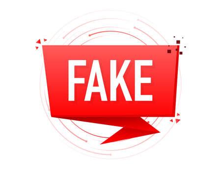 Fake sign concept. Abstract web banner. Vector design. Web banner templateのイラスト素材