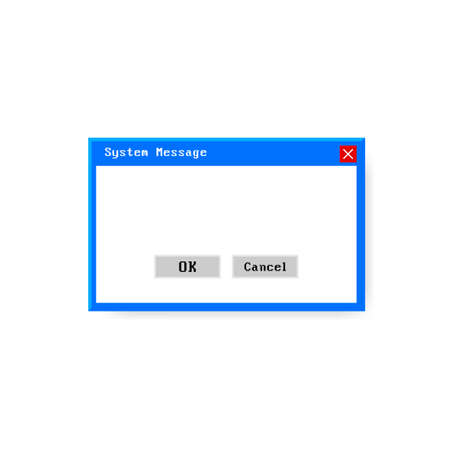 System error vector icon failure pc interface. Error message computer window alert popup
