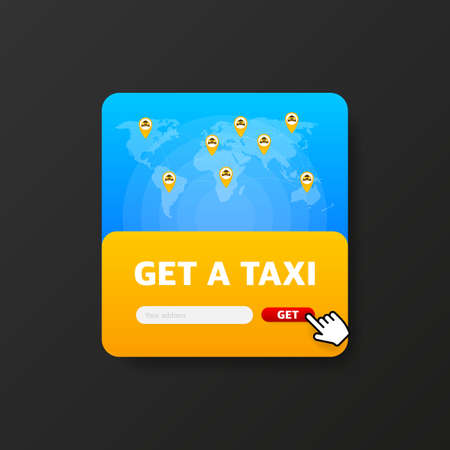 Get a taxi illustration background. Business vector icon. Business concept.のイラスト素材