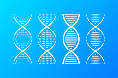 Dna logo symbol. Icon for medical designのイラスト素材