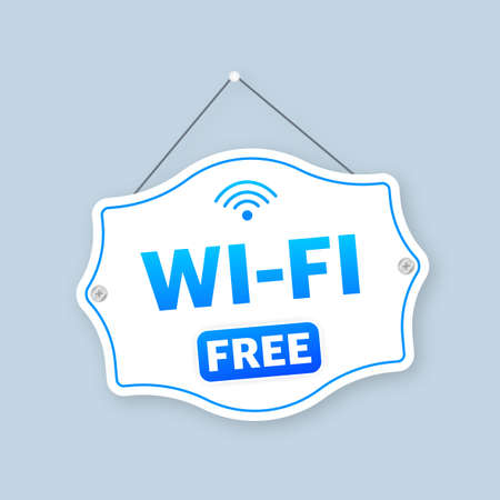 Wifi free. Internet network. 3d vector icon. Isometric vectorのイラスト素材