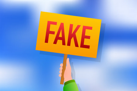 Fake placard. News concept. Social media concept.のイラスト素材