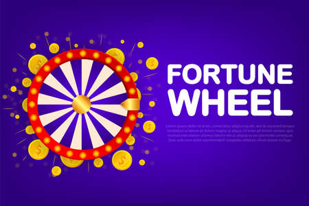 Fortune wheel in modern style. Vector illustration 3d style. Modern 3d graphicのイラスト素材