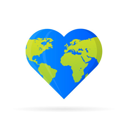 Vector planet Earth icon. Flat planet Earth icon.のイラスト素材