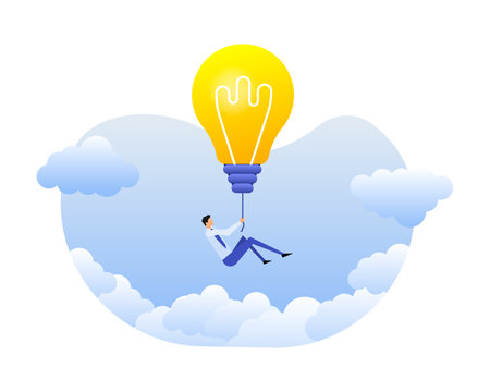 Business idea, idea creative, finding solution. Vector illustration.のイラスト素材